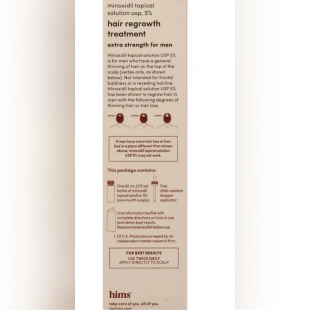 6-Month Hair Regrowth (Minoxidil), plus 8 bottles of Hims Thick Fix shampoo